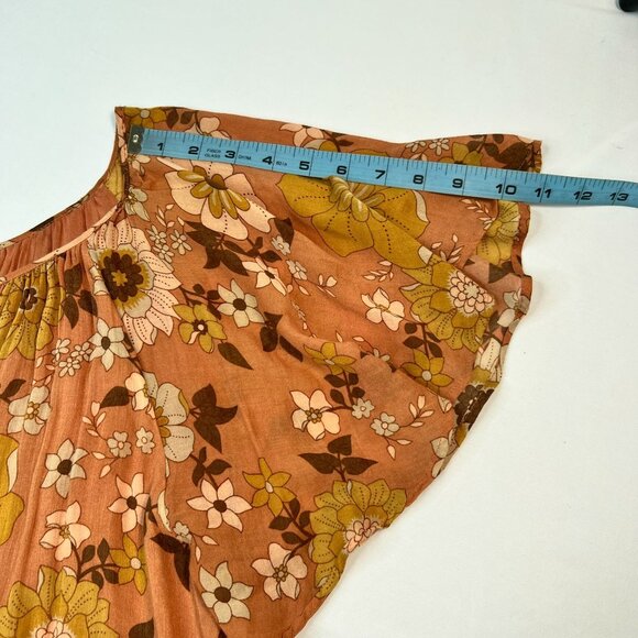 Spell & the Gypsy Collective Buttercup Mini Dress Sunrise Caramel Belted Small - Picture 8 of 16